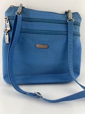 Baggallini Blue Nylon Crossbody with Multiple Zippers